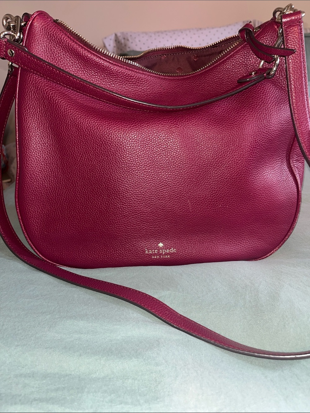kate spade cranberry Leather shoulder and additional strap for Crossbody Bag